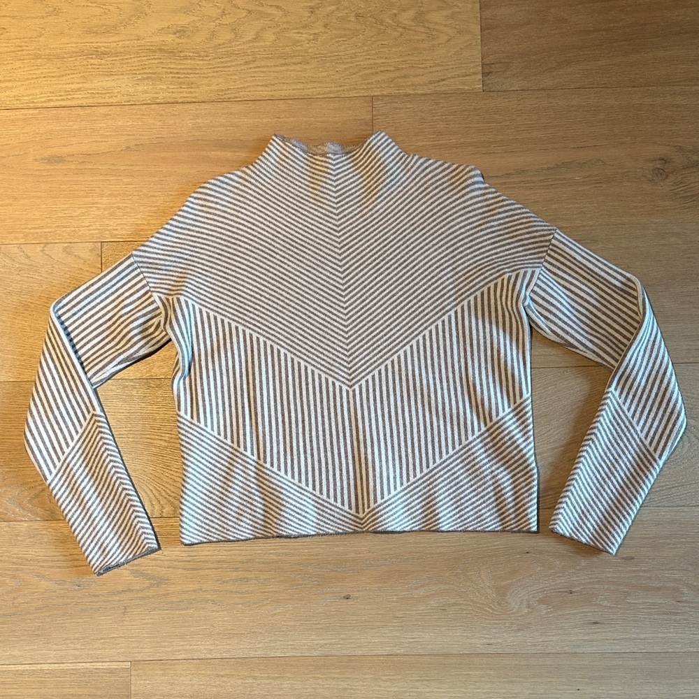 Cynthia Rowley Striped Mock-neck Sweater